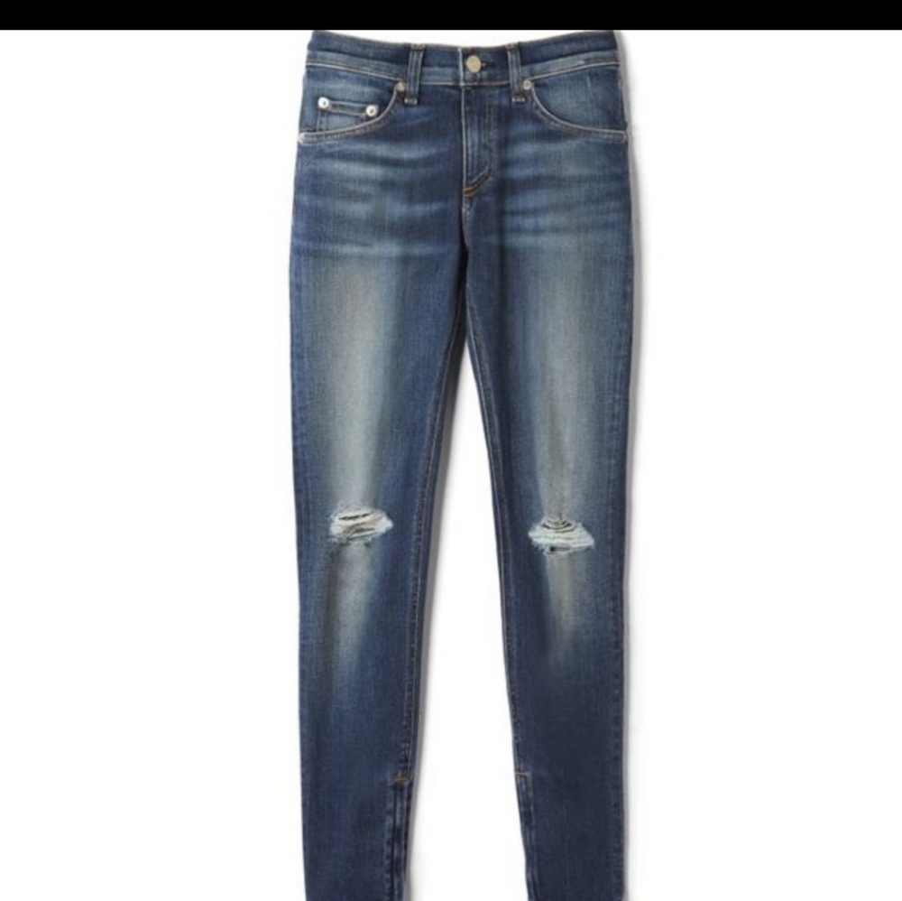 Rag and bone capri jeans with zipper